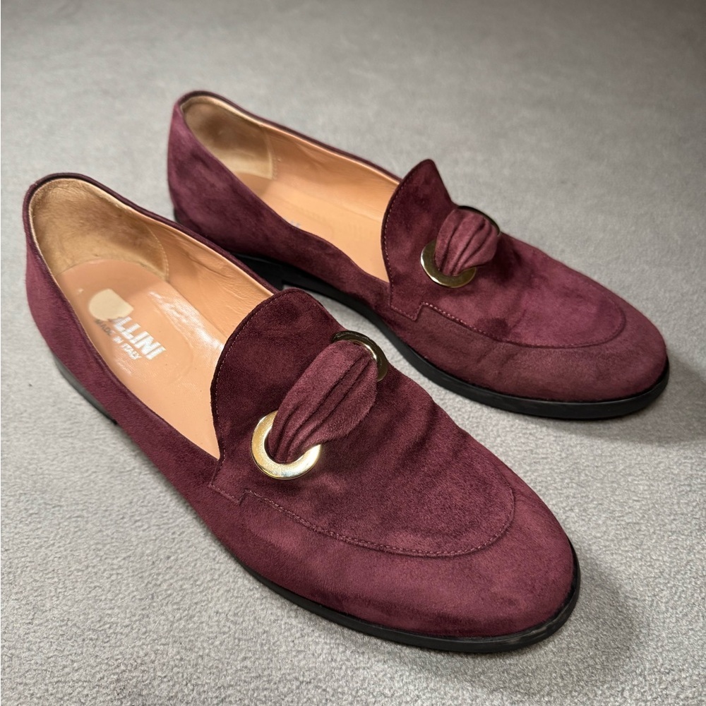 Pollini Purple Burgundy Loafers, Made in Italy - Picture 13 of 13
